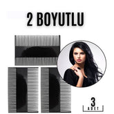 Takaz Global 2 Boyutlu Bayan Tarağı 3 LÜ SET Velux Design
